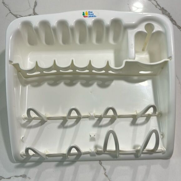 The First Years | Baby White Bottle Drying Plastic Rack - Picture 1 of 8